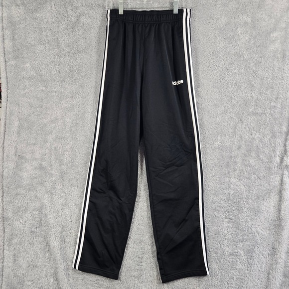 adidas Other - Adidas Mens Black White 3 Stripe Track Pants Athletic Joggers Size S
